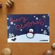 クリスマスのポストカード　雪だるま　5枚セットの画像