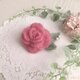 ふんわりモヘアのローズブローチ～ローズピンク～の画像