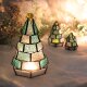 【ちょっと大きな もみの木ランプ】（単品販売）ステンドグラスミニランプ,LEDライト付 クリスマスツリーの画像
