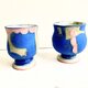 青ピンク1〜2　ゴブレット　花瓶　の画像