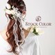 【選べる6色】チューリップ オーガンジーリボン ヘッドドレス ヘアアクセサリー 髪飾り＊ウェディング 結婚式 白無垢 成人式の画像