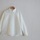 リネンのレギュラーカラーシャツ　リネン100％　オフホワイト