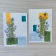 コラージュで彩るポストカード「黄色の花」の画像
