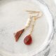 【★SALE】ラグナレースアゲートとレッドアゲートのピアスA・イヤリング変更可の画像