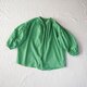 ■Pre-order■Cotton lawn button gather blouse / GREENの画像