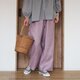 Linen baker pants / PINKの画像