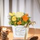 プリザーブドフラワー【イエロー】／フラワーアレンジメント 誕生日 母の日 お祝い 花 プレゼントの画像