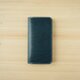 牛革 iPhone15 / 15 Pro カバー  ヌメ革  レザーケース  手帳型  ネイビーカラーの画像