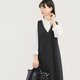 年間通して一枚で 前後2WAY 上質 ジャンスカワンピース 黒 ●CORALIE-JNOP●