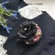 黒い薔薇とモーブピンクローズのコサージュ　入学式　卒業式　卒園式　 結婚式　フォーマル　黒　箱入り