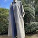 紬の着物リメイク 春のコートの画像
