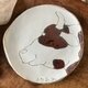 手作り窯焼き皿(牛)の画像