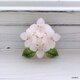 【再販】紫陽花の帯留め（ホワイト）の画像