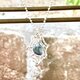 ミスティックトパーズ　スライドチェーン　スターリングシルバー　蜘蛛の巣　　フリーサイズ　ボールチェーン　ペンダントの画像