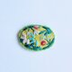 ビーズで飾った小さなカモミールの刺繍ブローチ(botanical）#253の画像