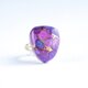 【世界に一つ】大ぶり ターコイズ イヤーカフ 天然石 一点物 ラベンダー 紫 パープル 紫陽花の画像