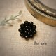 circle motif ブラックビーズのミニサークルブローチ  black・black crochetの画像