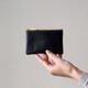 ”小さくスリム” な【S】Minimal Wallet  上質イタリアンレザー  - ブラック -の画像