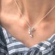 [シルバー925] オオイヌノフグリのネックレスの画像