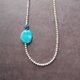 Big Amazonite One Point Necklace／アマゾナイトワンポイントネックレスの画像