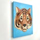 レザーのコラージュアート（トラ）タイガー A4サイズ 木製パネル 原画の画像