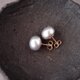 【K14gf】Baroque Pearl Earrings・Gray／グレーバロックパール スタッドピアスの画像