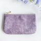 紫陽花カラー☆　軽くて柔らか　馬革のミニポーチ　（ミニ財布）バッグインバッグの画像