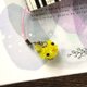 黄色い小鳥ちゃんの携帯ビーズ細工アクセサリー （プレシオサ/天然石/グラスビーズ ビーズ細工アクセサリー）の画像