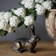 ウサギのオブジェ   真鍮  　フランスアンティーク　ブルターニュ地方　ブロカントの画像
