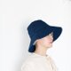 リネン混ガーゼ　藍染日よけ帽子（Linen＆Organic Cotton）の画像