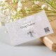 半透明 かすみ草のブーケ サンキューカード ショップカード 10枚セット【meishi026】の画像