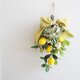 レモンと紫陽花のスワッグ ★イエロースカーフの画像
