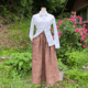 播州織柿渋染めポケット付きスカート24028の画像