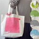 編み物イラストのキャンバストートバッグ（Sサイズ・内ポケット付き・セミオーダー可）エコバッグの画像