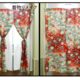 【(16)1962】82×111・暖簾/着物リメイク・小花蝶鶴文様の画像