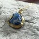 K24純金+K22◇ラズライト◇Lazulite ◇地球の様な宝石◇ペンダントトップ