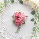 レース編み 小さな薔薇の花束ブローチ～pink mix～の画像