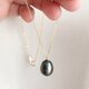 K14GF Tahitian Baroque Pearl Long Necklace 50swcm 11mmUpの画像