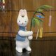 七夕飾り【福福うさぎ 　七夕笹飾りセット】正絹縮緬人形　夏　コンパクト　置物　季節飾り　ちりめんの画像
