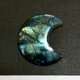 穴あきラブラドライト月[719] 32x19mm 44Cts　天然石 ／ ルース ／カボションの画像