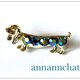 【ビンテージ ダックスフント（犬）　ラインストーン　の　ブローチ】アメリカ製　ダックスフンドの画像