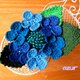 額紫陽花のコサージュ　ブルーの画像