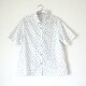 リバティプリント使用　タナローン　半袖ブラウス　whiteの画像