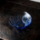 かき氷を乗せたくなる◆ブルーで素敵。昭和中期　プレスガラス小鉢　古道具　古民家　昭和レトロ　暮らしにの画像