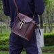 【水筒の落ち着き先 】男女ともに使える 本革ショルダーバッグ 手染め / 総手縫い 手持ち 肩掛け