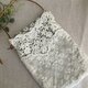 ハンドメイド☆マーガレット刺繍レース刺繍ミニサコッシュ スマホショルダーの画像