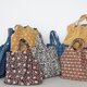 柄が選べる Hand block print kinchaku bagの画像