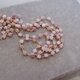 long necklace silk ピンクシェル