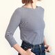 【7分袖】【フランス製生地 使用】形にこだわった フレンチボーダー ボートネックTシャツ【カラー・サイズ展開有】の画像