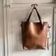 leather tote bag S （BROWN）の画像